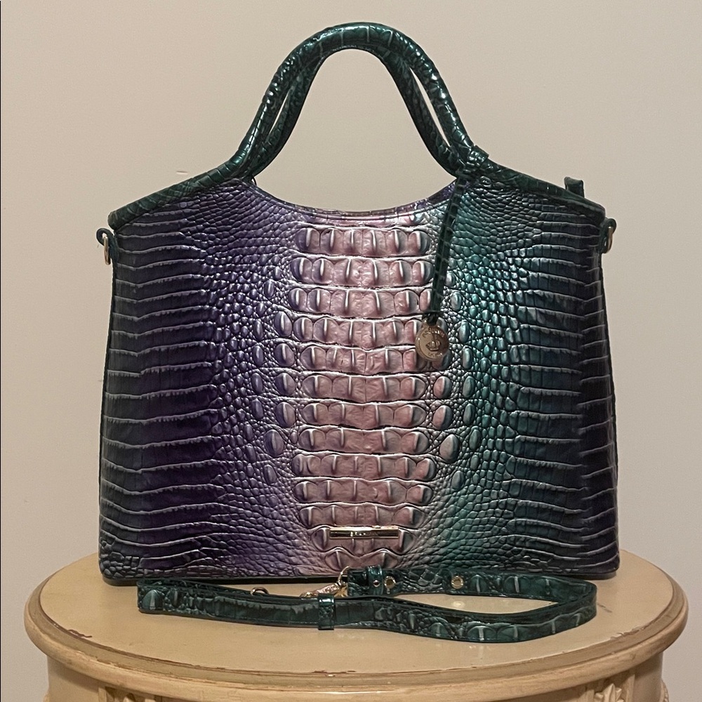Brahmin Elaine Large Satchel in Enchant Ombré Melbourne